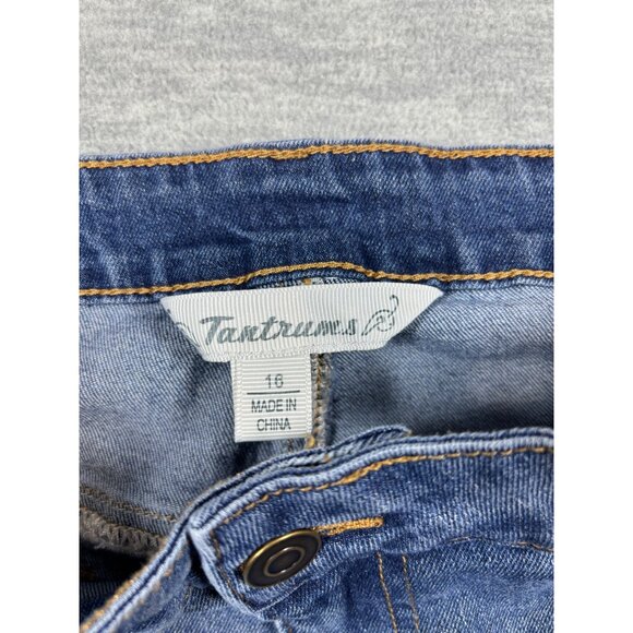 Tantrums Womens Jeans 16 Embroidered Floral Denim Blue Stretch‎ - Picture 4 of 6
